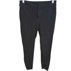 Anthropologie the essential Slim Pants Sz 0 Black Zipper Ankle Business‎ Casual